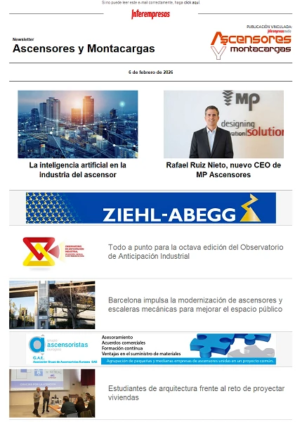 Newsletter Ascensores y Montacargas