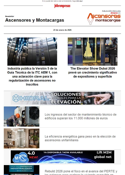 Newsletter Ascensores y Montacargas