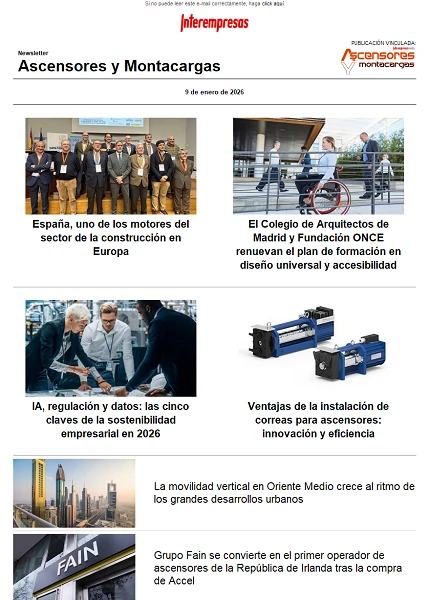 Newsletter Ascensores y Montacargas