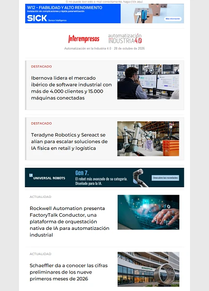 Newsletter Automatización y Componentes Newsletter Automatización y Componentes