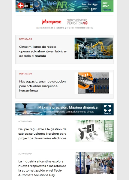 Newsletter Automatización y Componentes Newsletter Automatización y Componentes