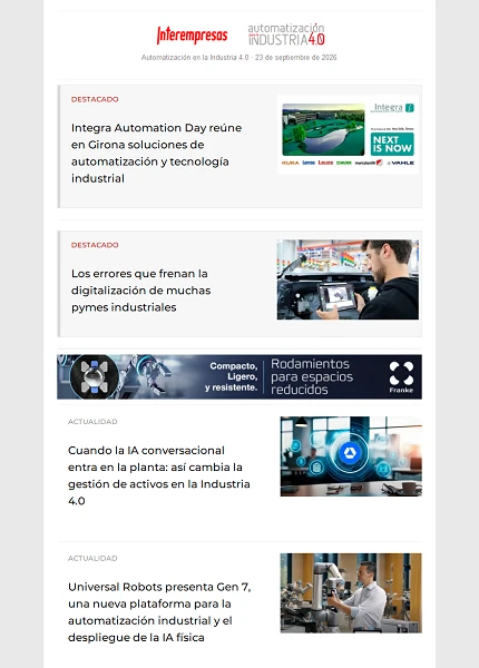 Newsletter Automatización y Componentes Newsletter Automatización y Componentes