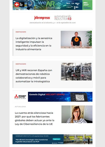 Newsletter Automatización y Componentes