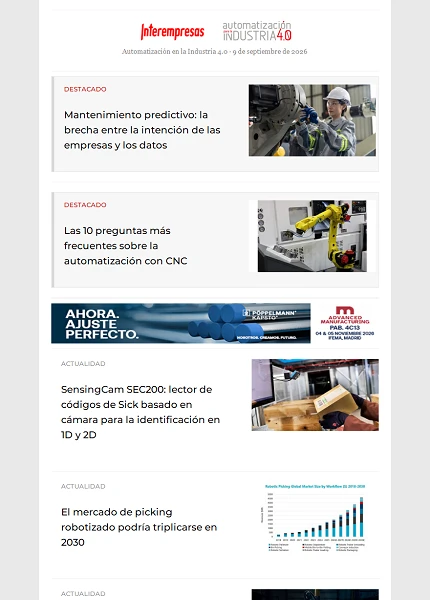 Newsletter Automatización y Componentes Newsletter Automatización y Componentes