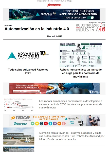 Newsletter Automatización y Componentes