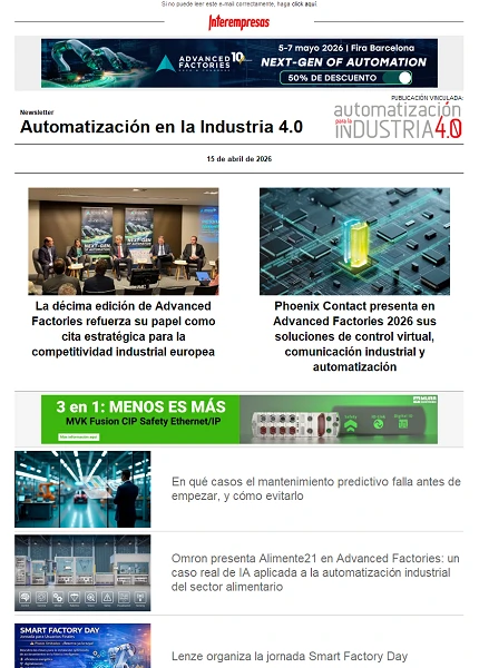 Newsletter Automatización y Componentes Newsletter Automatización y Componentes