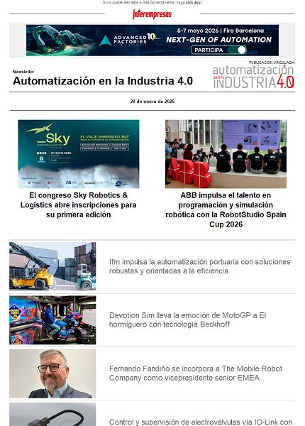 Newsletter Automatización y Componentes