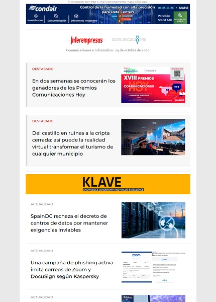 Newsletter Informática y Comunicaciones (Comunicaciones Hoy)