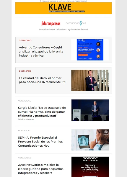 Newsletter Informática y Comunicaciones (Comunicaciones Hoy) Newsletter Informática y Comunicaciones (Comunicaciones Hoy)