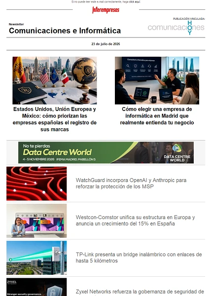 Newsletter Informática y Comunicaciones (Comunicaciones Hoy) Newsletter Informática y Comunicaciones (Comunicaciones Hoy)