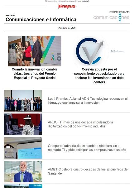 Newsletter Informática y Comunicaciones (Comunicaciones Hoy) Newsletter Informática y Comunicaciones (Comunicaciones Hoy)