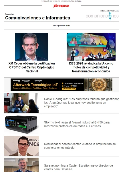 Newsletter Informática y Comunicaciones (Comunicaciones Hoy) Newsletter Informática y Comunicaciones (Comunicaciones Hoy)