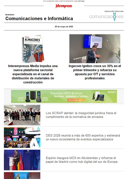 Newsletter Informática y Comunicaciones (Comunicaciones Hoy) Newsletter Informática y Comunicaciones (Comunicaciones Hoy)