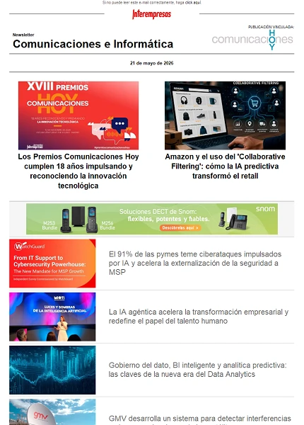 Newsletter Informática y Comunicaciones (Comunicaciones Hoy) Newsletter Informática y Comunicaciones (Comunicaciones Hoy)