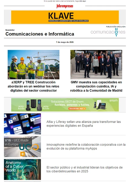 Newsletter Informática y Comunicaciones (Comunicaciones Hoy)