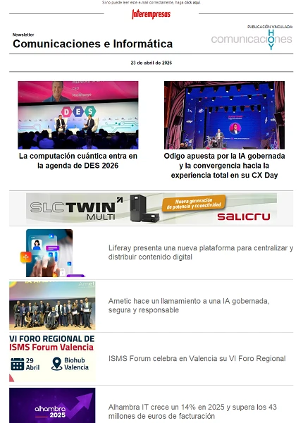 Newsletter Informática y Comunicaciones (Comunicaciones Hoy)