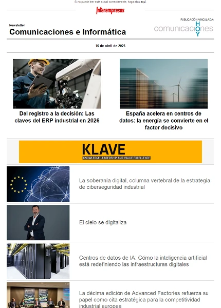 Newsletter Informática y Comunicaciones (Comunicaciones Hoy)