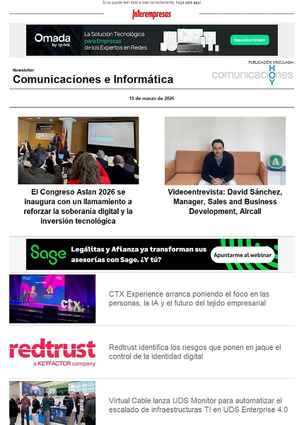 Newsletter Informática y Comunicaciones (Comunicaciones Hoy)
