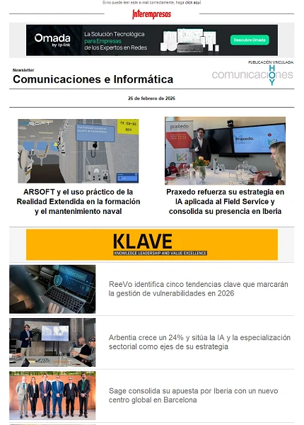Newsletter Informática y Comunicaciones (Comunicaciones Hoy)