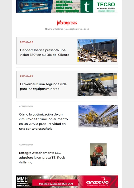 Newsletter Minería y Canteras