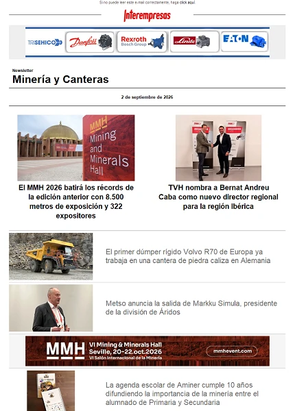 Newsletter Minería y Canteras