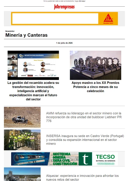 Newsletter Minería y Canteras Newsletter Minería y Canteras