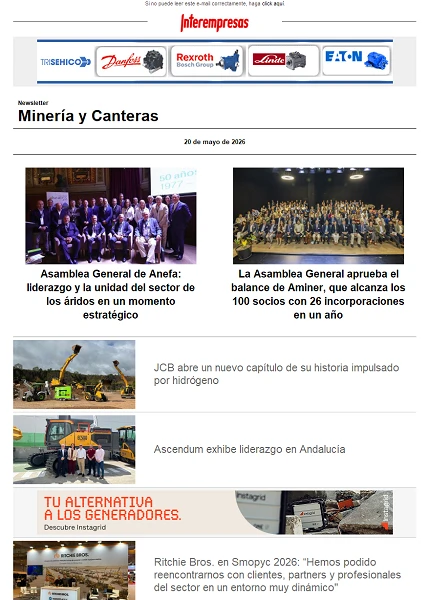 Newsletter Minería y Canteras Newsletter Minería y Canteras