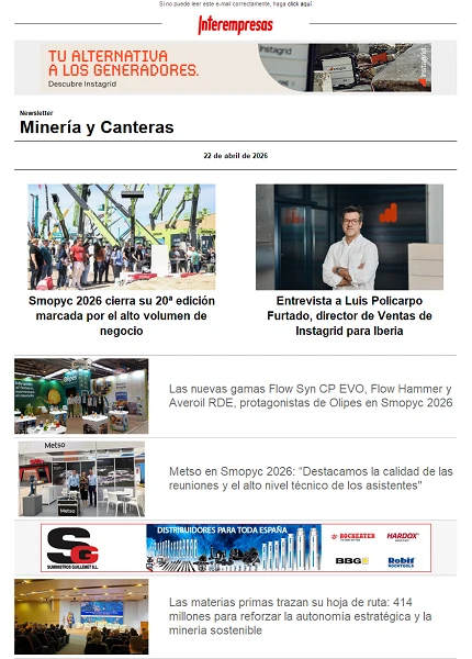 Newsletter Minería y Canteras