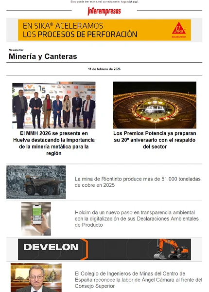 Newsletter Minería y Canteras
