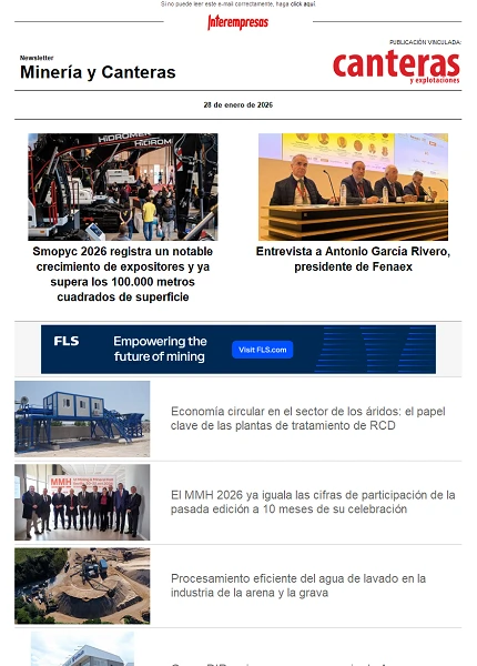 Newsletter Minería y Canteras Newsletter Minería y Canteras