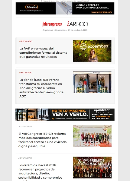 Newsletter Arquitectura y Construcción Newsletter Arquitectura y Construcción