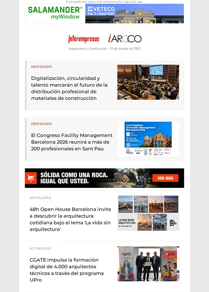 Newsletter Arquitectura y Construcción