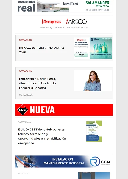 Newsletter Arquitectura y Construcción