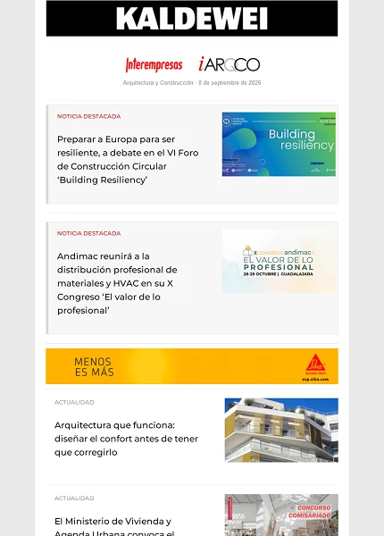 Newsletter Arquitectura y Construcción