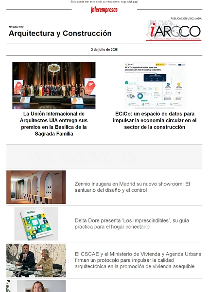 Newsletter Arquitectura y Construcción Newsletter Arquitectura y Construcción