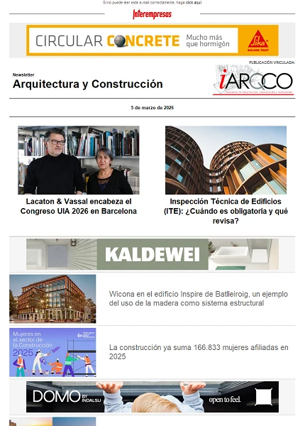 Newsletter Arquitectura y Construcción