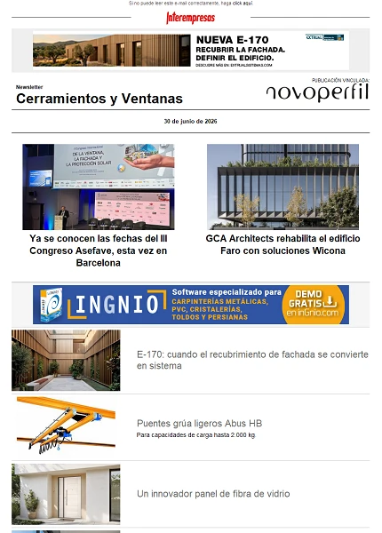 Newsletter Cerramientos y Ventanas
