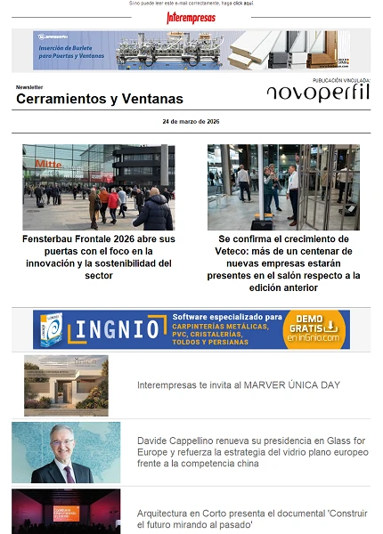 Newsletter Cerramientos y Ventanas