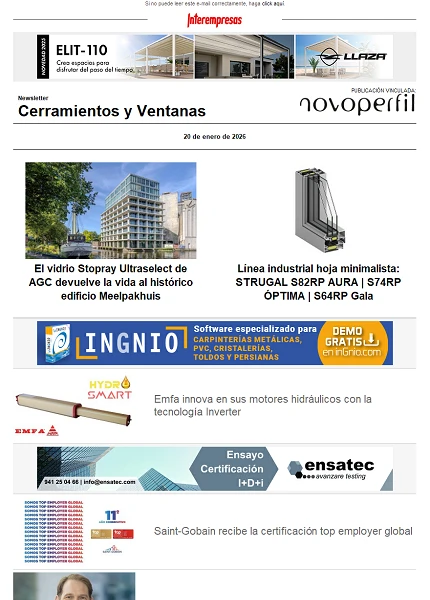 Newsletter Cerramientos y Ventanas