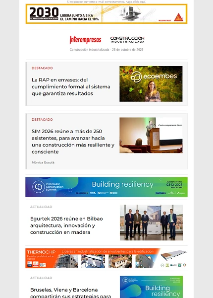 Newsletter Construcción industrializada