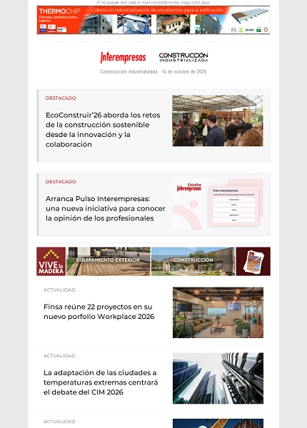 Newsletter Construcción industrializada Newsletter Construcción industrializada