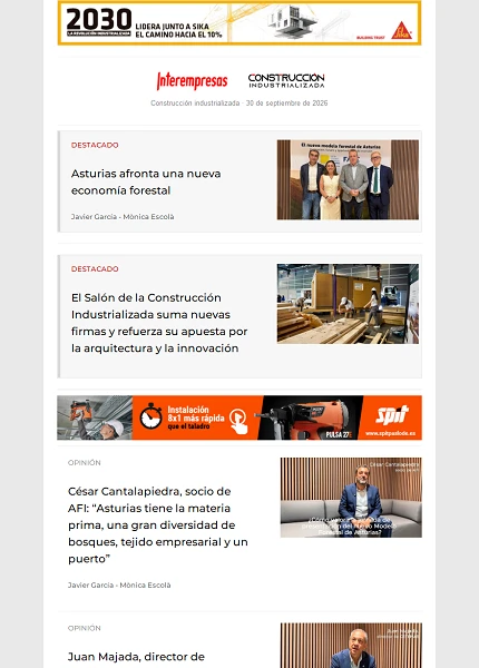 Newsletter Construcción industrializada Newsletter Construcción industrializada