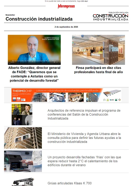 Newsletter Construcción industrializada