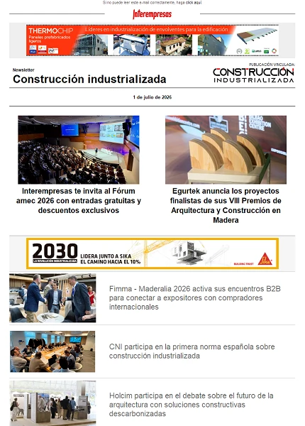 Newsletter Construcción industrializada