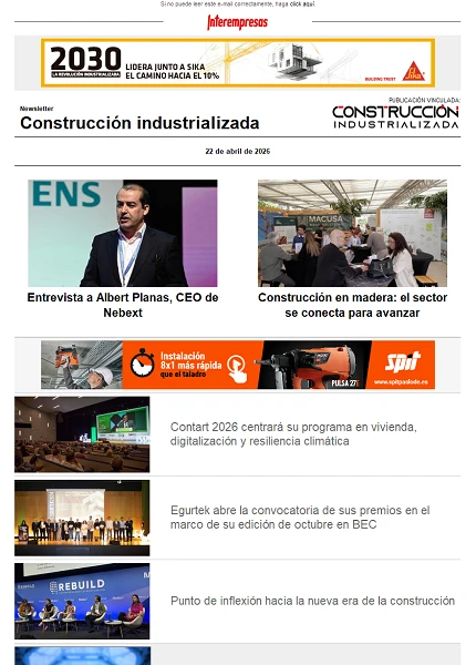 Newsletter Construcción industrializada