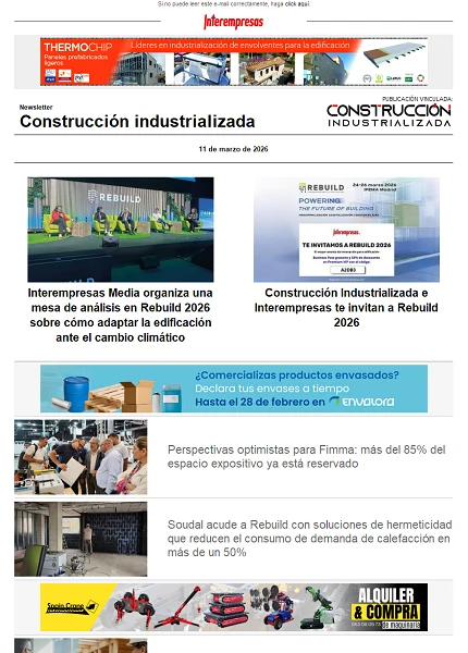 Newsletter Construcción industrializada