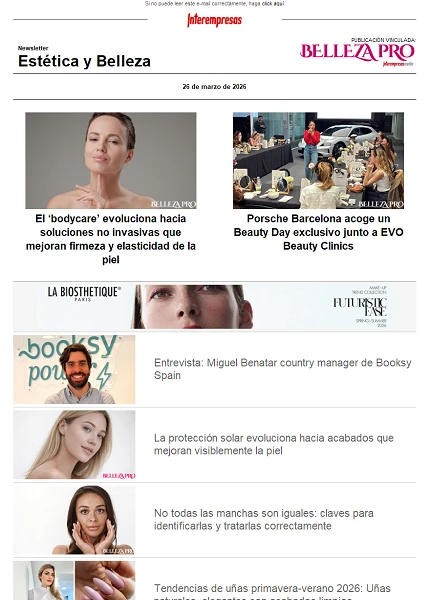Newsletter Estética y Belleza
