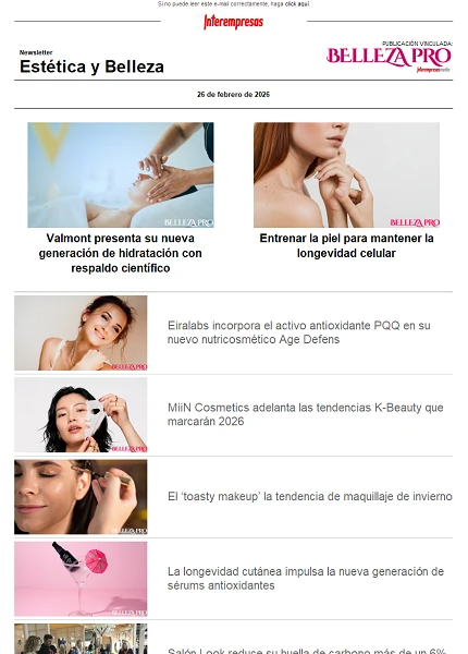 Newsletter Estética y Belleza Newsletter Estética y Belleza