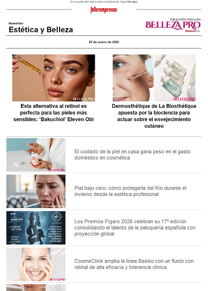 Newsletter Estética y Belleza