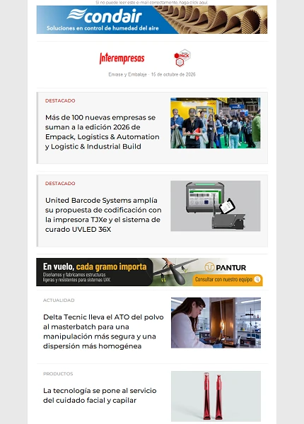 Newsletter Envase y Embalaje